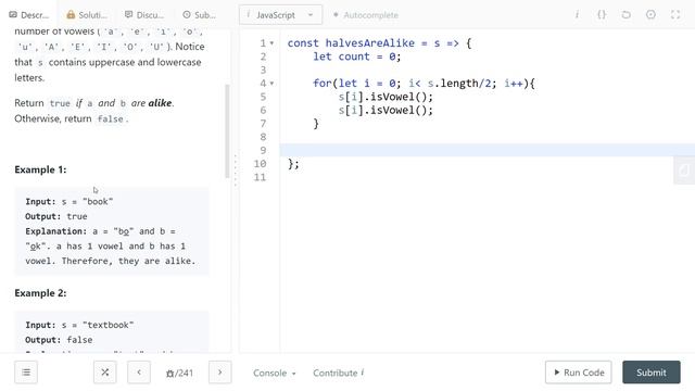LeetCode 1704. [easy] Determine if String Halves Are Alike смотреть онлайн