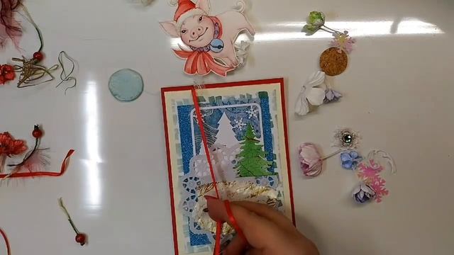 Открытка к Новому году #1 с Хрюшкой смотреть онлайн