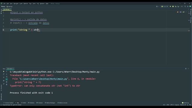 Input y Output en Python смотреть онлайн
