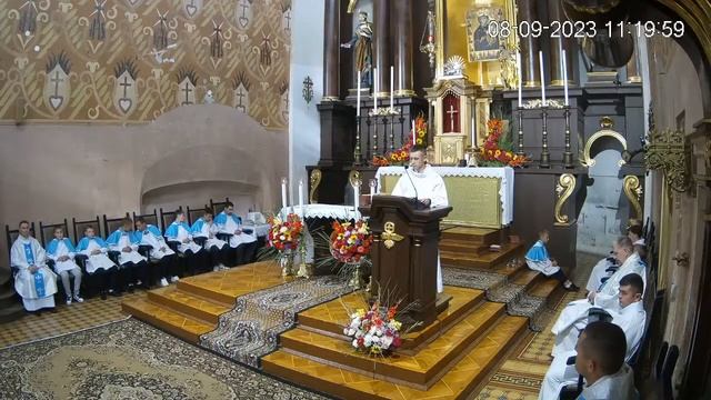 8 вересня 2023 - Свято Народження Пресвятої Діви Марії. Розарій і Свята Меса - 10.00 смотреть онлайн
