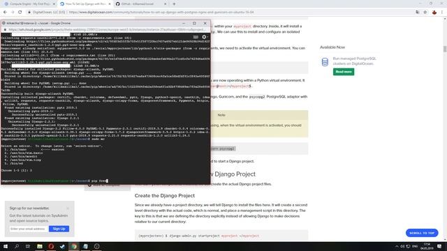 Как загрузить django проект на хостинг Google Cloud используя Postgres, Nginx, Gunicorn смотреть онлайн