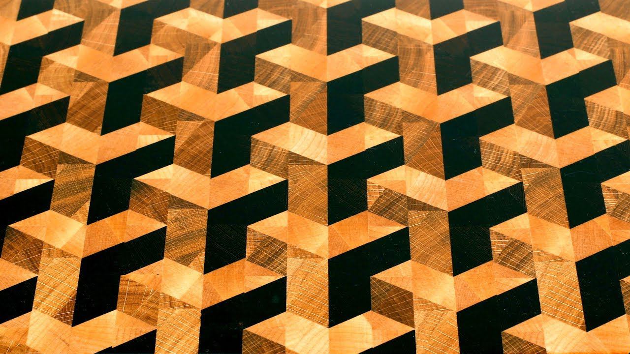 Making 3D end grain cutting board #16 смотреть онлайн