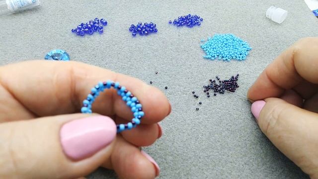 Объемная круглая Брошь из бисера и бусин рондель МК.Часть1/3 оплетение риволи.#брошь #большаяброшь смотреть онлайн