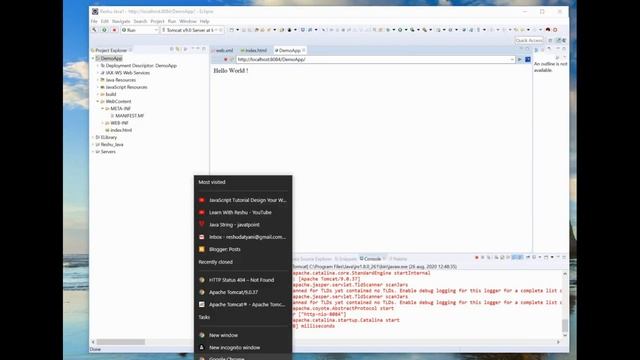 How To create a Dynamic Java Web Project in Eclipse смотреть онлайн