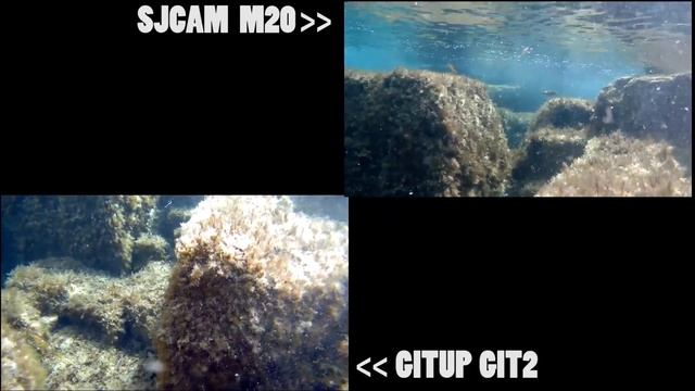 SJCAM M20 vs GitUP GIT2 [Underwater test] [Sardinia] смотреть онлайн