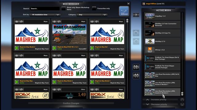 Free Mega Map Combo ETS2 1.49  36 Maps  with Free Roextended Maghreb Promods etc - Load Order