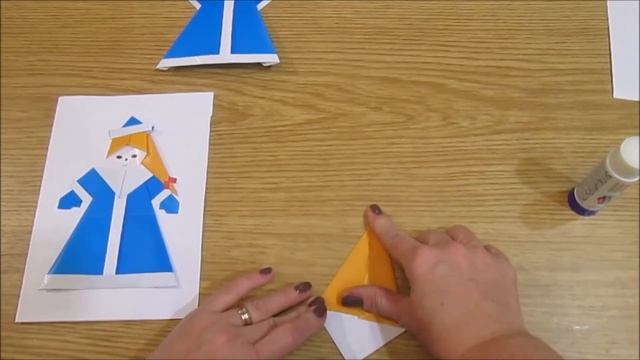 "Снегурочка" в технике оригами смотреть онлайн