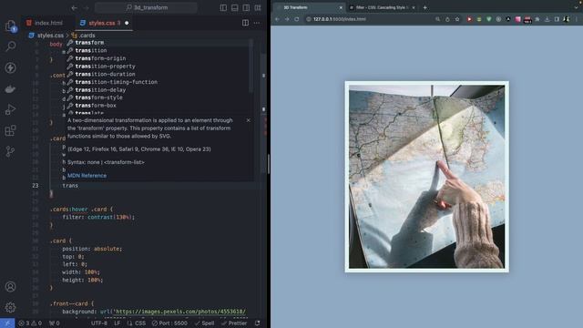 50. Frontender[1.0] 3D Трансформация и анимация элементов. CSS 3D Transform | Фотокарточки смотреть онлайн
