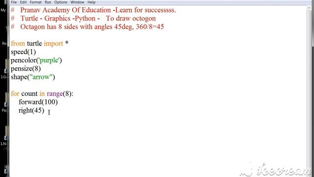 Drawing polygon - Python Turtle Graphics смотреть онлайн