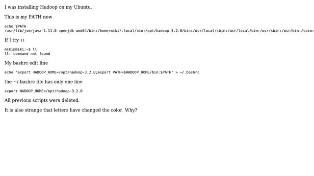 After the edit of ~/.bashrc file: ll command not found смотреть онлайн