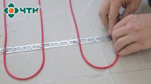 Монтаж греющего кабеля ЧТК, теплый пол укладка
