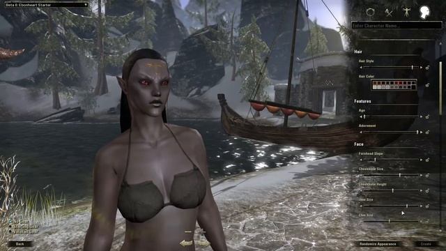 ESO BETA - Female Dark Elf Character Customization смотреть онлайн
