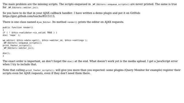 Wordpress: How to load wp_editor via AJAX? (2 Solutions!!) смотреть онлайн