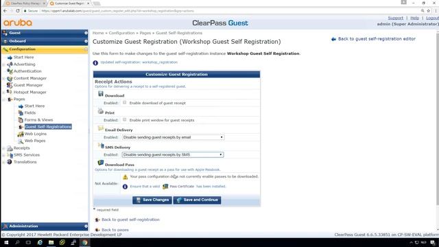 Aruba ClearPass Workshop - Guest #1 - Setting up a guest self-registration page смотреть онлайн