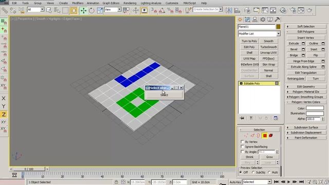 Скрипт. Выделение полигонов по цвету. Script. Select polygons by color. смотреть онлайн