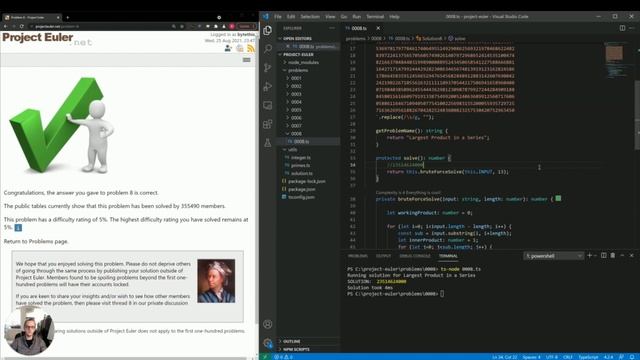 #8: Largest Product in a Series - Project Euler смотреть онлайн