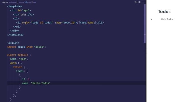 API Driven Application with Vue.js, JSON-Server and Axios смотреть онлайн