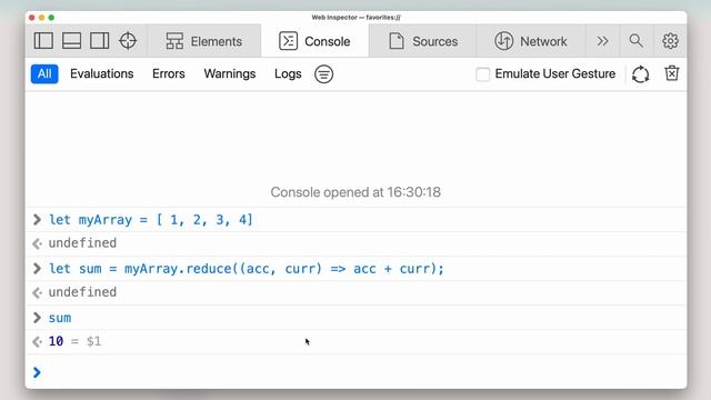 javascript array reduce method смотреть онлайн
