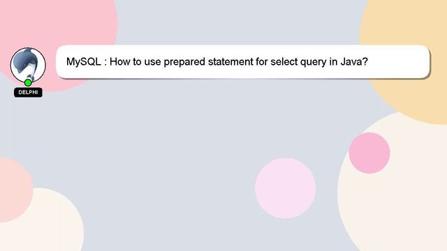MySQL : How to use prepared statement for select query in Java? смотреть онлайн