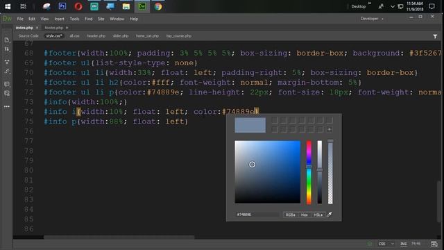 Responsive E Learning Website Development In PHP With PDO Part 32 User Side Footer Section Design смотреть онлайн