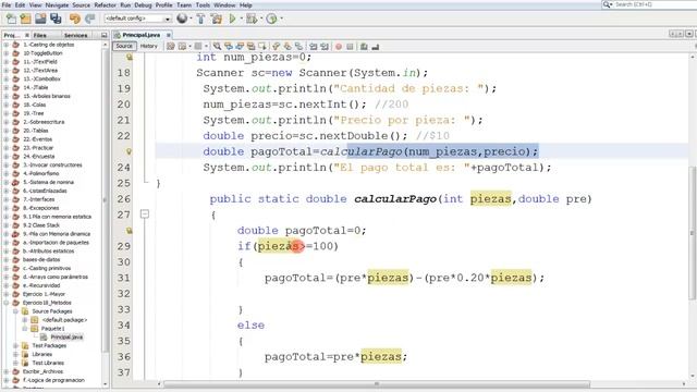 18.- Ejercicio 18 Java.- Usando métodos, calcular total a pagar, en base al descuento. смотреть онлайн