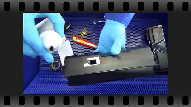 Инструкция по заправке картриджей Kyocera TK 1140 1130 на оборудование для заправки картриджей смотреть онлайн