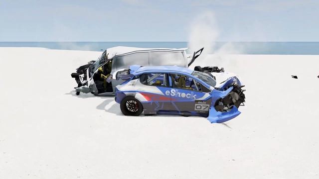Cars with Ragdolls inside vs Cliff - BeamNG.Drive смотреть онлайн