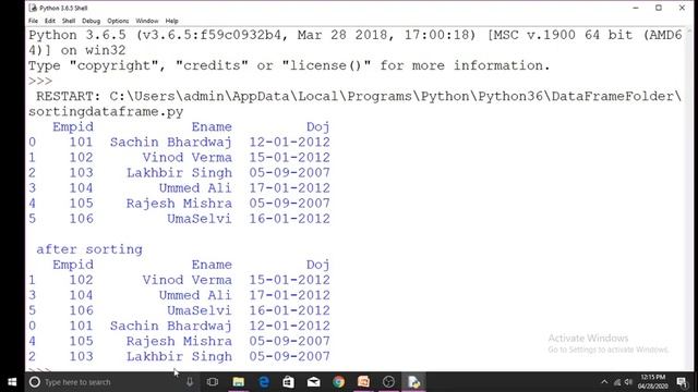 CLASS XII(IP) DATA FRAME PANDAS PART III смотреть онлайн
