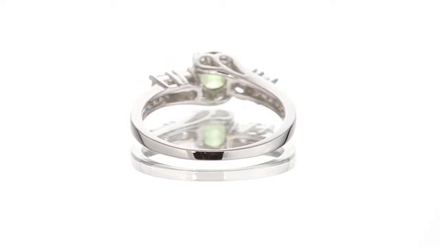 0.5 cts Round Cut Peridot Sterling Silver Ring SR9904 by Peora Jewelry смотреть онлайн
