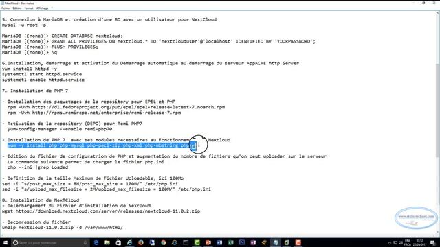 VLI013 : Installation de Next Cloud sous Linux CenTOS 7 смотреть онлайн
