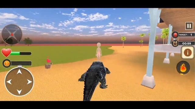 Angry Crocodile Simulator Part-1 | Crocodile Attack Android GamePlay | By Game Crazy смотреть онлайн