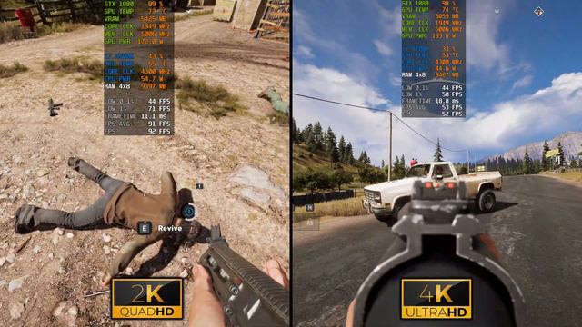 Far Cry 5 | 1440p vs 2160p | GTX 1080 | i7 8700K | 32GB RAM | 500GB SSD смотреть онлайн