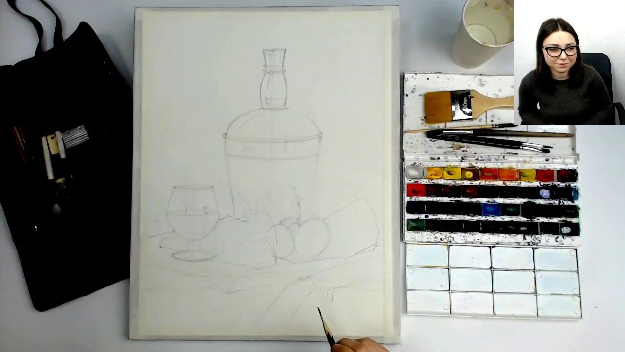 Бесплатный вебинар "Праздничное застолье" | Как нарисовать бутылку с вином поэтапно смотреть онлайн