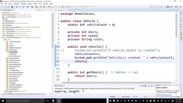 CSE1322S02L36 Reviewed 2D Array, Inheritance, Constructor, Getter, Setter, etc смотреть онлайн