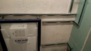 как обшить инсталляцию  с нишами + короб для стояка. Монтаж гипсокартона.