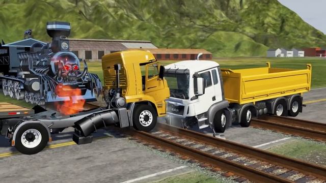 Cars vs Rails #2 - BeamNG.drive смотреть онлайн