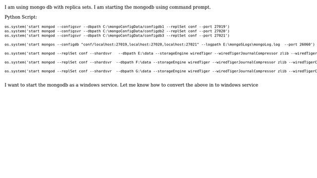 Databases: Mongodb as windows service смотреть онлайн