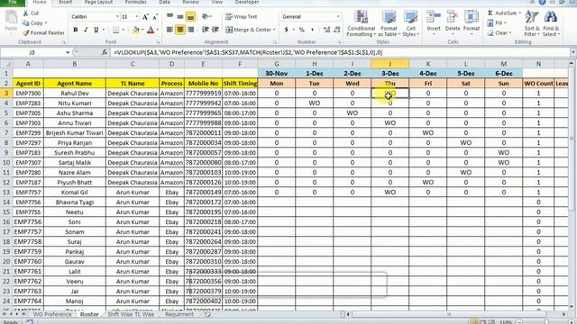Roster Plan How to make Roster | WFM | смотреть онлайн