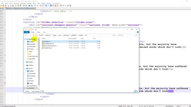PSD to HTML with Bootstrap for Creative Template (Part-07) смотреть онлайн