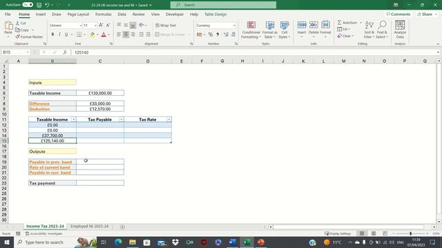 Calculate 2023-24 UK Income Tax – Using VLOOKUP In Excel смотреть онлайн
