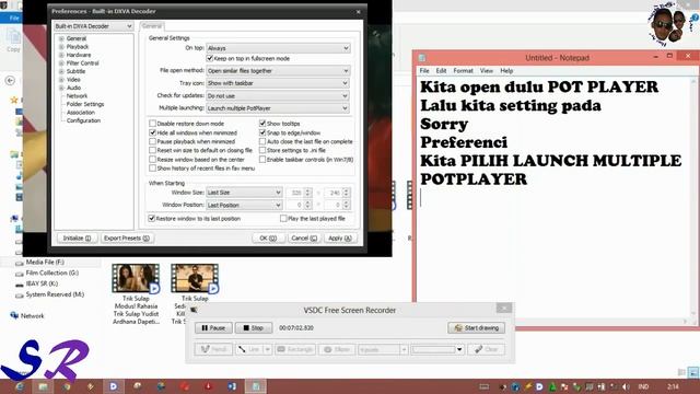 Tutorial Setting Pot Player | multiplay POT PLAYER смотреть онлайн