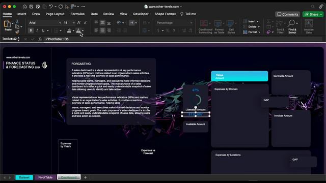 Finance Status and Forecasting Dashboard - MS Excel смотреть онлайн