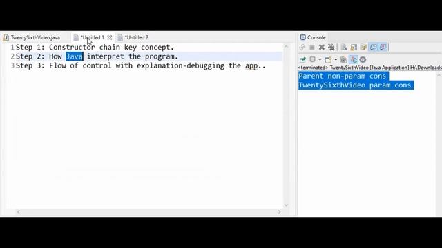 Explanation video : Constructor chain 'Super' keyword - Java Puzzle смотреть онлайн
