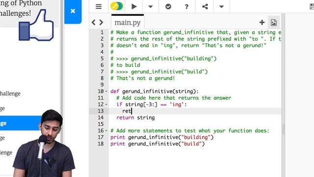 Hour of Python - Coding Challenge 5 | Gerund Slicing смотреть онлайн
