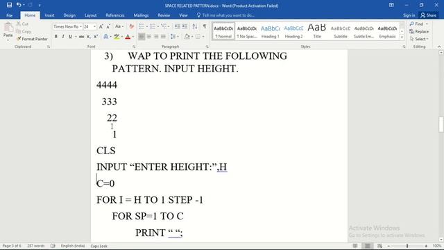SPACE RELATED PATTERN IN JAVA FOR CLASS 8 смотреть онлайн