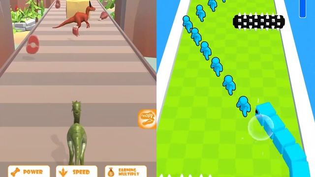 Dino Rush | Color Snake Crush - Gameplay Walkthrough Max Levels (Part 1) смотреть онлайн