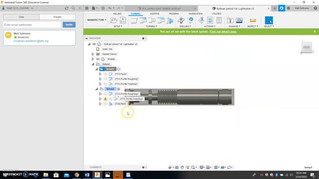 LightSaber Video #5 Post Process Toolpaths to Make Code HAAS LATHE смотреть онлайн