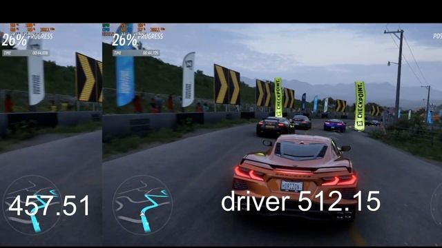 NVIDIA DRIVER 457.54 VS 512.15 in Forza Horizon 5 смотреть онлайн
