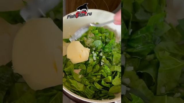 Суп из сазана со шпинатом