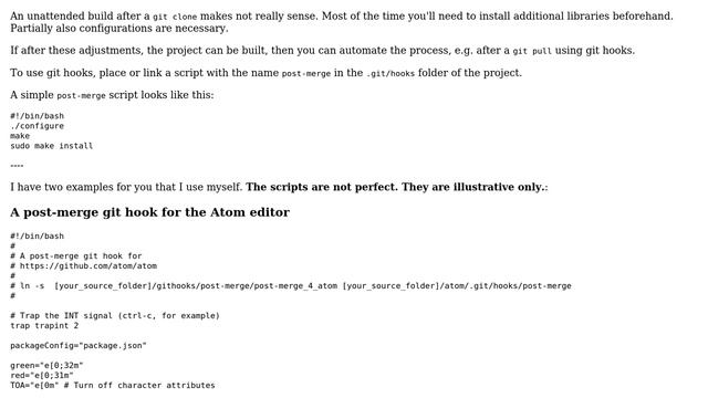 Ubuntu: How to chain make command with git clone? смотреть онлайн